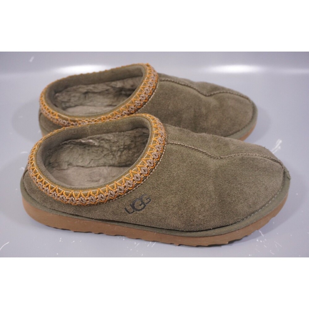 UGG Tasman Women's Size 9 Slip-On Comfy Shearling Slipper Burnt Olive Moss Green